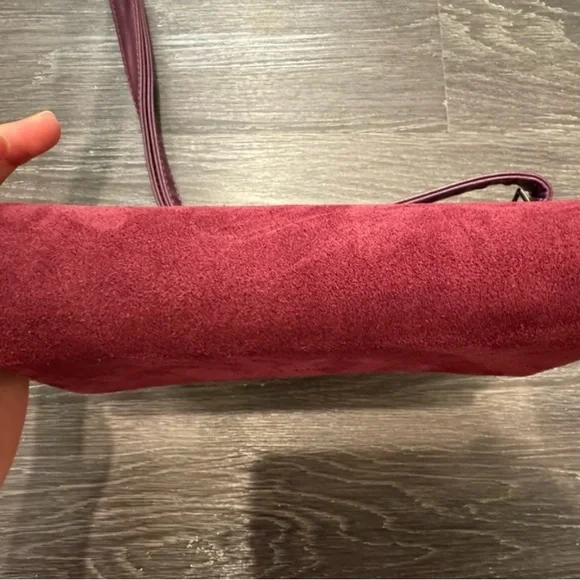 Chloé Faye Mini Suede & Leather Crossbody Bag | Red Pink - Picture 4 of 7